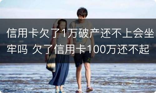 信用卡欠了1万破产还不上会坐牢吗 欠了信用卡100万还不起了会坐牢吗