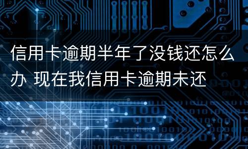 信用卡逾期半年了没钱还怎么办 现在我信用卡逾期未还