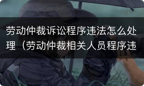 劳动仲裁诉讼程序违法怎么处理（劳动仲裁相关人员程序违法,可以起诉吗?）