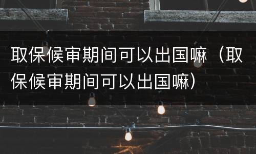 取保候审期间可以出国嘛（取保候审期间可以出国嘛）