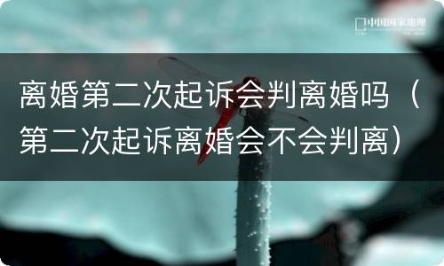 离婚第二次起诉会判离婚吗（第二次起诉离婚会不会判离）