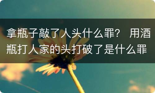 拿瓶子敲了人头什么罪？ 用酒瓶打人家的头打破了是什么罪