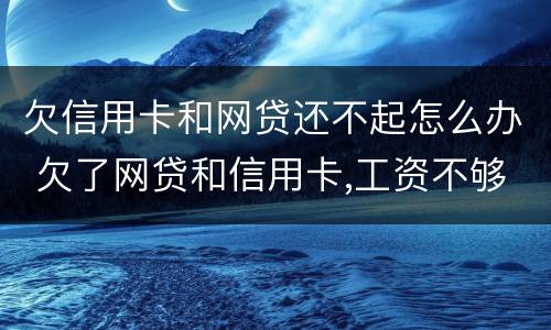 欠信用卡和网贷还不起怎么办 欠了网贷和信用卡,工资不够还怎么办