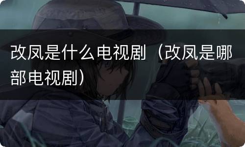 改凤是什么电视剧（改凤是哪部电视剧）