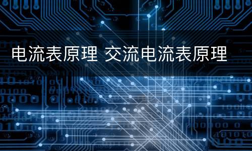 电流表原理 交流电流表原理