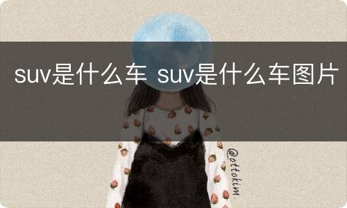 suv是什么车 suv是什么车图片