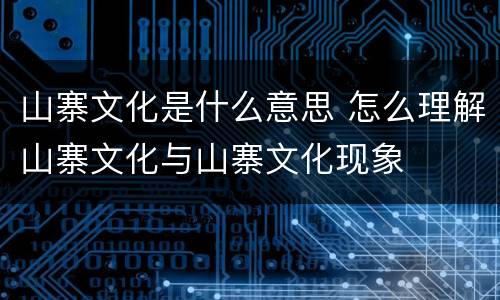 山寨文化是什么意思 怎么理解山寨文化与山寨文化现象