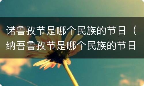 诺鲁孜节是哪个民族的节日（纳吾鲁孜节是哪个民族的节日）