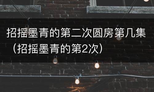 招摇墨青的第二次圆房第几集（招摇墨青的第2次）