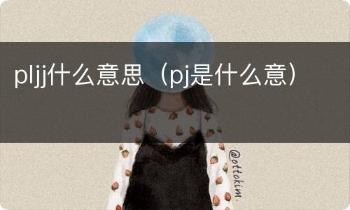 pljj什么意思（pj是什么意）