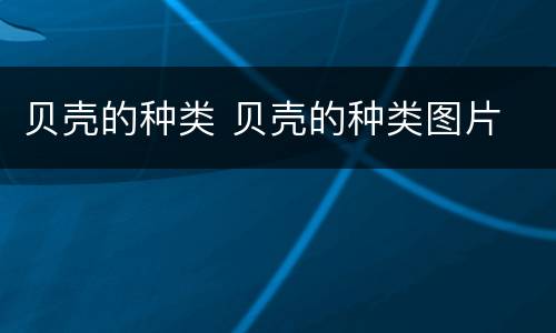 贝壳的种类 贝壳的种类图片