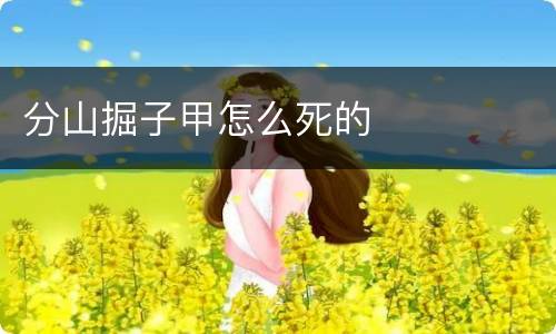 分山掘子甲怎么死的