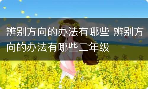 辨别方向的办法有哪些 辨别方向的办法有哪些二年级