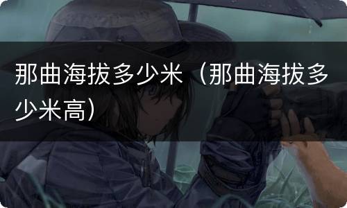 那曲海拔多少米（那曲海拔多少米高）