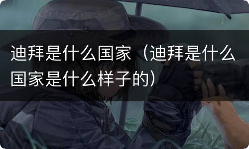 迪拜是什么国家（迪拜是什么国家是什么样子的）