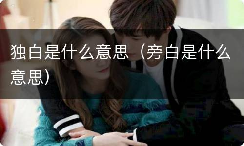 独白是什么意思（旁白是什么意思）