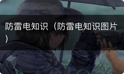 防雷电知识（防雷电知识图片）