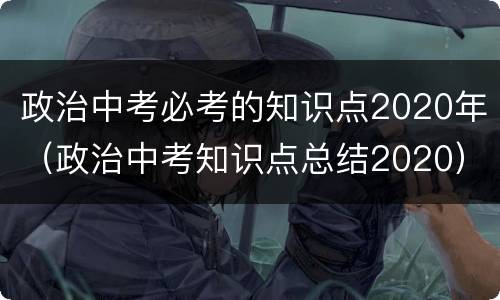 政治中考必考的知识点2020年（政治中考知识点总结2020）