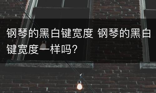 钢琴的黑白键宽度 钢琴的黑白键宽度一样吗?