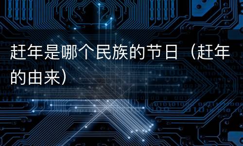 赶年是哪个民族的节日（赶年的由来）