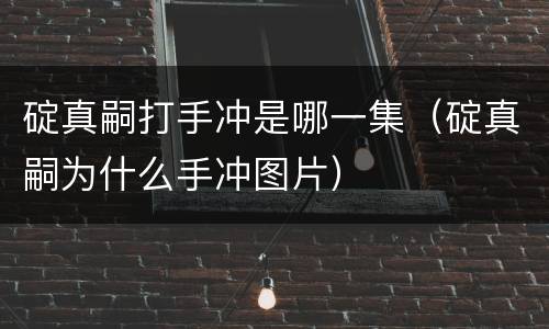 碇真嗣打手冲是哪一集（碇真嗣为什么手冲图片）
