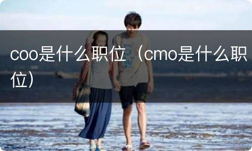 coo是什么职位（cmo是什么职位）