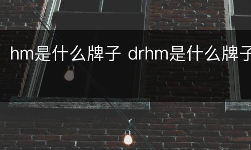 hm是什么牌子 drhm是什么牌子