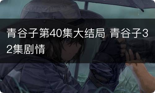 青谷子第40集大结局 青谷子32集剧情