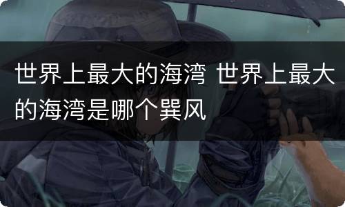 世界上最大的海湾 世界上最大的海湾是哪个巽风