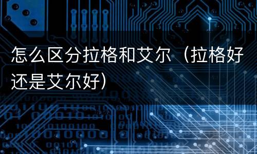 怎么区分拉格和艾尔（拉格好还是艾尔好）