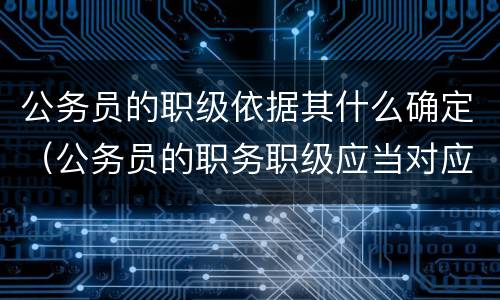 公务员的职级依据其什么确定（公务员的职务职级应当对应的级别）