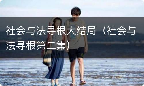 社会与法寻根大结局（社会与法寻根第二集）