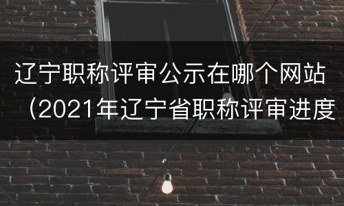 辽宁职称评审公示在哪个网站（2021年辽宁省职称评审进度）