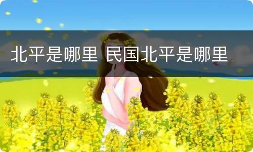 北平是哪里 民国北平是哪里