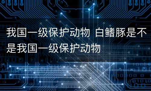 我国一级保护动物 白鳍豚是不是我国一级保护动物