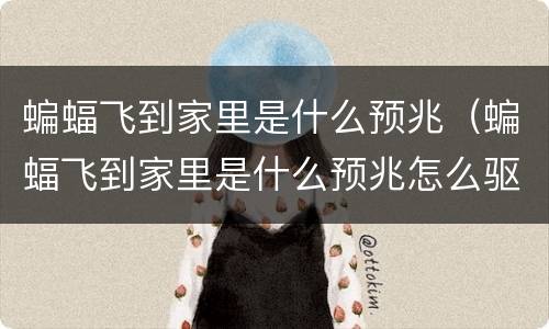 蝙蝠飞到家里是什么预兆（蝙蝠飞到家里是什么预兆怎么驱赶）