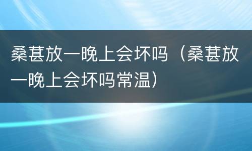 桑葚放一晚上会坏吗（桑葚放一晚上会坏吗常温）
