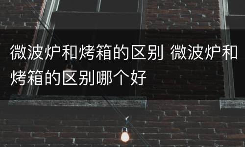微波炉和烤箱的区别 微波炉和烤箱的区别哪个好