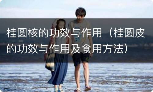 桂圆核的功效与作用（桂圆皮的功效与作用及食用方法）