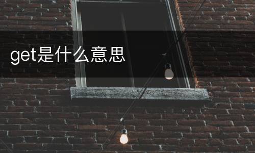 get是什么意思 get是什么意思