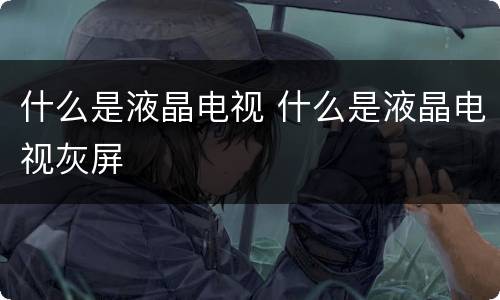 什么是液晶电视 什么是液晶电视灰屏