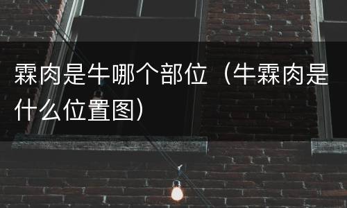 霖肉是牛哪个部位（牛霖肉是什么位置图）