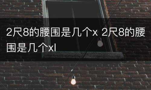 2尺8的腰围是几个x 2尺8的腰围是几个xl