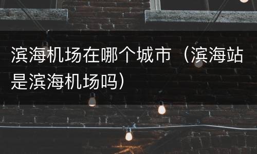 滨海机场在哪个城市（滨海站是滨海机场吗）