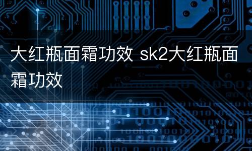大红瓶面霜功效 sk2大红瓶面霜功效