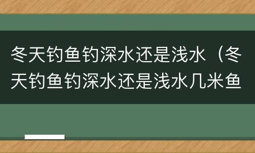 冬天钓鱼钓深水还是浅水（冬天钓鱼钓深水还是浅水几米鱼竿）