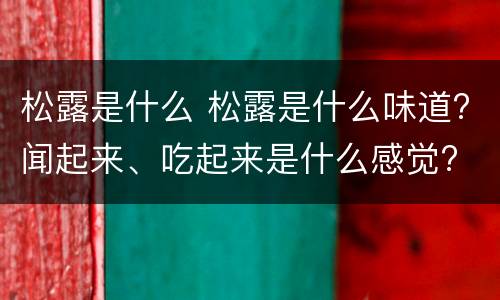 松露是什么 松露是什么味道?闻起来、吃起来是什么感觉?