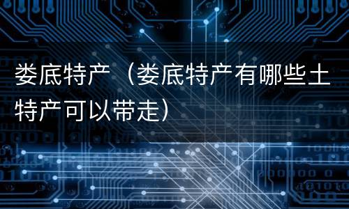 娄底特产（娄底特产有哪些土特产可以带走）