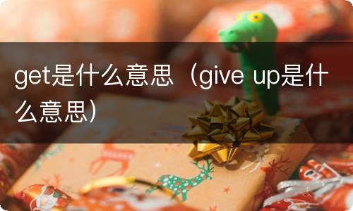 get是什么意思（give up是什么意思）