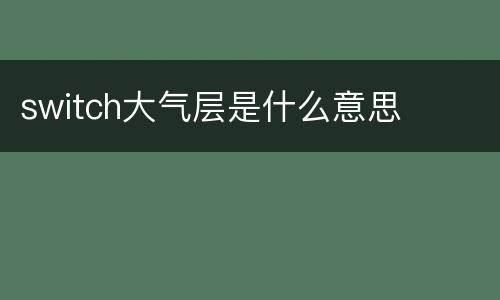 switch大气层是什么意思